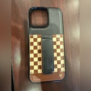 Walli Checkered Brown and Black Phone Case